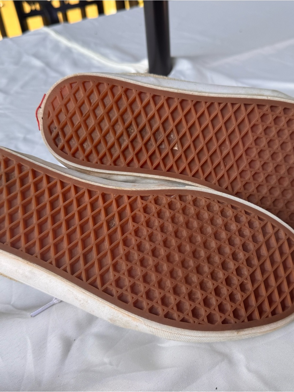 Vans Half Cab Suede Sneakers in Tan and Black with White Laces - Picture 9 of 12